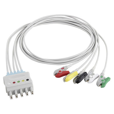 P-Hilips M1625A 989803104521 ECG Lead Wires 6 Lead Cable IEC Clip MP 20 IntelliVue MX800