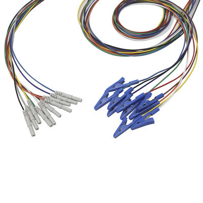 Din 1.5 style Grabber Alligator Crocodile Clip EEG Electrodes Plated gold EEG Leadwires Electrode