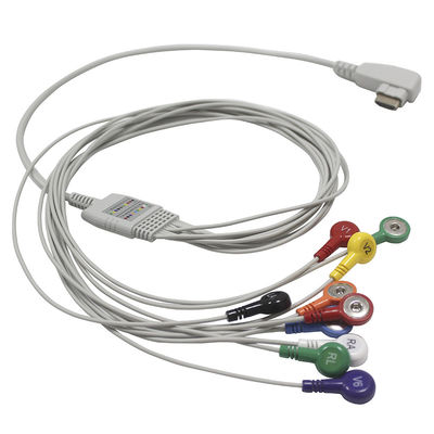 DMS Holter ECG Cable and Leadwires 10 lead IEC Snap