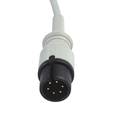 AAMI 6Pin ECG Cable And Leadwires 3 Lead IEC Clip Connector ECG Cable