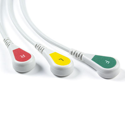 GE Marquette 2021141-002 2001292-001 ECG Cables and Leadwires 3 Lead IEC snap 11pin Connector ECG Cable