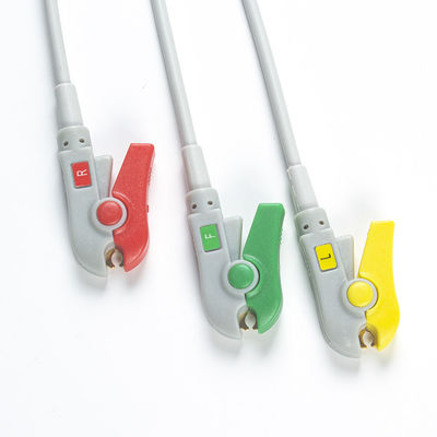 Bionet New BM3 BM5 ECG Cables And Leadwires 12 Pin Connector ECG Cable 3 Lead IEC Grabber Clip