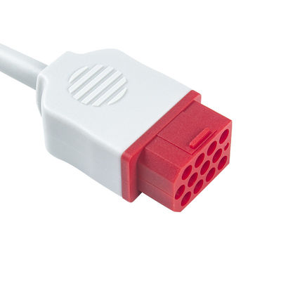 Bionet New Model BM3 BM5 ECG Cables and Leadwires Snap ECG Cable 3 Lead IEC 12 pin Connector