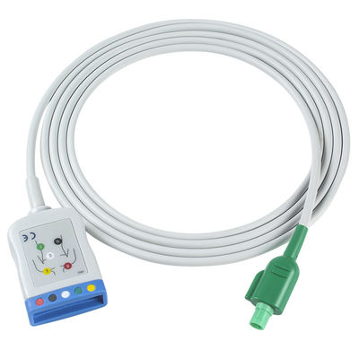 Datascope/Maquet/Getinge 12 Pin ECG Trunk Cable To ECG 5 Lead Cable IEC AHA Single Pin ECG Leadwires