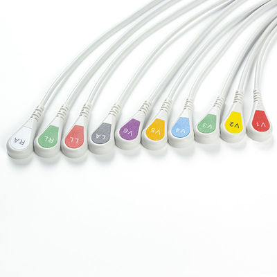 ECG Parts Banana To Snap ECG Adapter Pigtail Adapters 9281-002-50 4mm ECG Electrode Connector