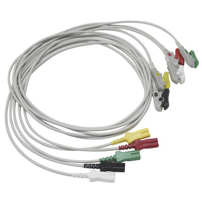 LL ECG Leadwires 5 Lead Snap Grabber Type Dual Pin AAMI 6PIN Bionet Datex S-iemens GE-Hellige Kontron