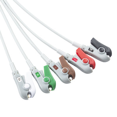 Hellige Compatible Direct-Connect ECG Cable and leadwires 5Lead AHA Grabber