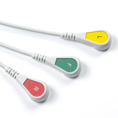 Hellige Compatible Direct-Connect ECG Cable and leadwires for 3Lead IEC Snap