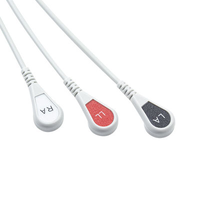 For Nihon Kohden Compatible Direct-Connect ECG Cable and leadwires 3Lead AHA Snap