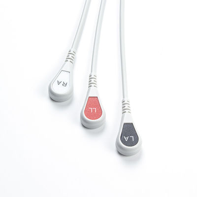 For Nihon Kohden Compatible Direct-Connect ECG Cable and leadwires 3Lead AHA Snap