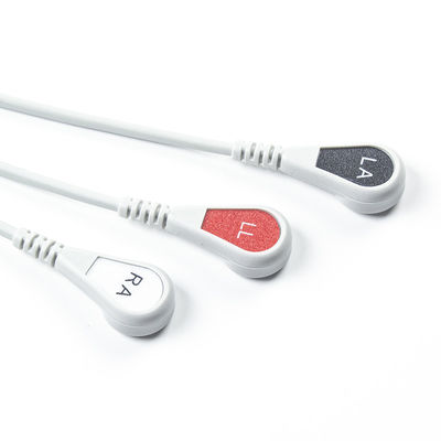 For Nihon Kohden Compatible Direct-Connect ECG Cable and leadwires 3Lead AHA Snap
