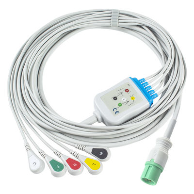 Contec ECG Cables and Leadwires 7pin Connector CMS 7000 8000 5000 New model ECG Cable 5Lead Grabber
