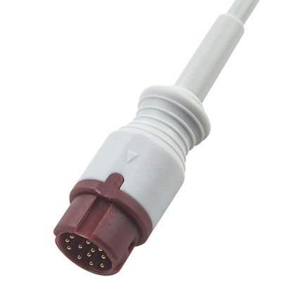 P-Hilips Dual IBP Adapter Cable with 12-Pin Connector, 0.3 Meter Length, and TPU Material for Medical Use