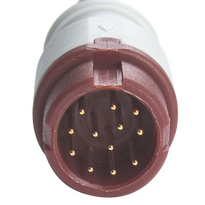 P-Hilips Dual IBP Adapter Cable with 12-Pin Connector, 0.3 Meter Length, and TPU Material for Medical Use