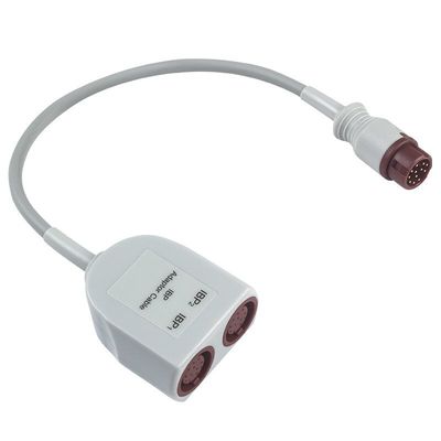 P-Hilips Dual IBP Adapter Cable with 12-Pin Connector, 0.3 Meter Length, and TPU Material for Medical Use