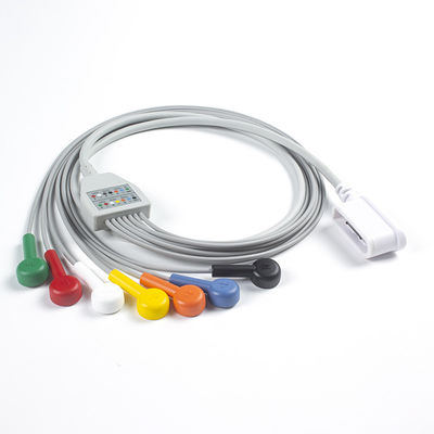 Leadwire Set 7 Leadwire ECG GE SEER 1000 3Channel IEC Snap Compatible For GE SEER 1000