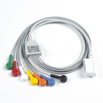Leadwire Set 7 Leadwire ECG GE SEER 1000 3Channel IEC Snap Compatible For GE SEER 1000