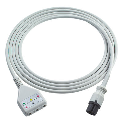 AAMI 6Pin ECG Trunk Cable Edan Din Style 3lead Cable 1.30M