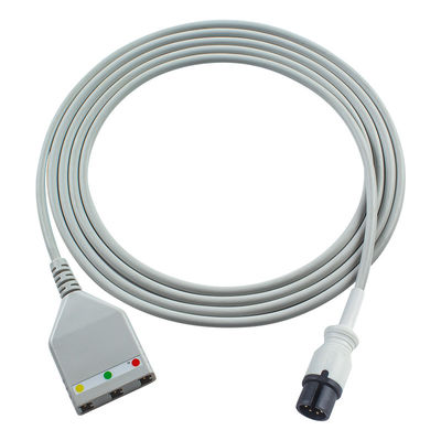AAMI 6Pin ECG Trunk Cable Edan LL Style 3lead Cable 1.30M