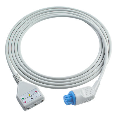 Datex ECG Trunk Cable S&W Din Style 3lead Cable 1.30M