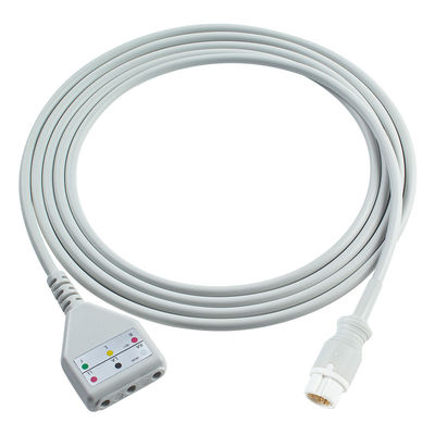 PH 12Pin ECG Trunk Cable Phil-ips Din Style 3lead Cable 1.30M