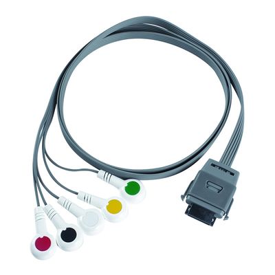 TPU Edan 5Lead ECG Holter Cable IEC Snap Shelf Life 24 months for Biomedical Instrument