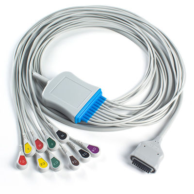 EDAN Dx12 10Lead ECG Holter Cable Snap 2.2M Trunk Cable and Leadwires Length 0.8/1.2M