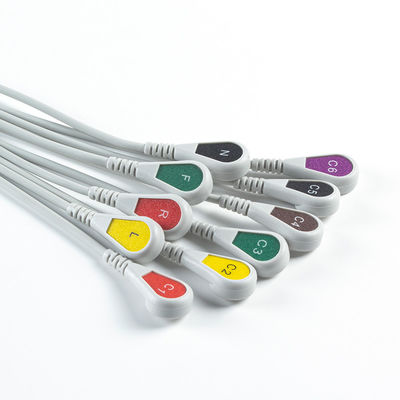 EDAN Dx12 10Lead ECG Holter Cable Snap 2.2M Trunk Cable and Leadwires Length 0.8/1.2M