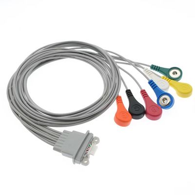 Compatible for Schiller Medilog AR12 Plus ECG Holter Cable 7Lead IEC Snap AR4 Plus FD5