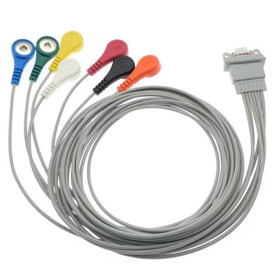 Compatible for Schiller Medilog AR12 Plus ECG Holter Cable 7Lead IEC Snap AR4 Plus FD5