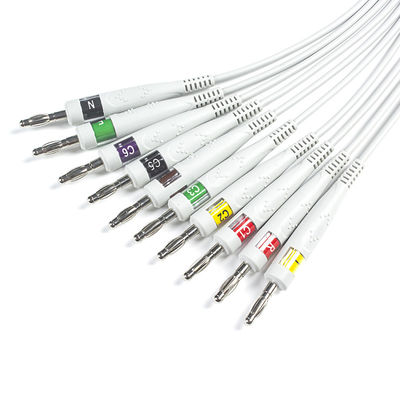 Compatible GE ECG Diagnostic Cable 10Lead IEC Banana for GE AM4,AM5, CASE 12,CASE 15,CASE 16,CENTRA MAC12