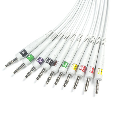 Compatible GE ECG Diagnostic Cable 10Lead IEC Banana for GE AM4,AM5, CASE 12,CASE 15,CASE 16,CENTRA MAC12