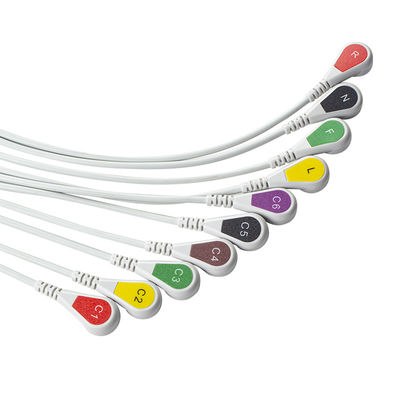 Compatible P-hilips Trim 10Lead ECG Cable IEC Snap for PageWriter Trim I, PageWriter Trim II