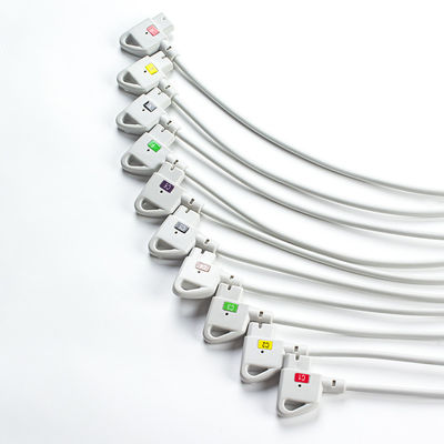 Compatible P-hilips Trim 10Lead ECG Cable IEC Snap for PageWriter Trim I, PageWriter Trim II