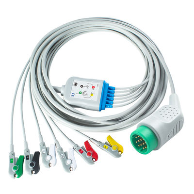 Compatible Medtronic Lifepak 20e 6Lead ECG Cable IEC Grabber For For Lifepak 12 20e 15 120
