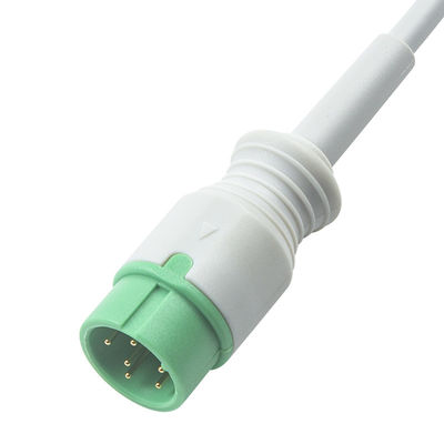 Grey Compatible IVY 5Lead ECG Cable AHA Snap 1m 3.0 diameter