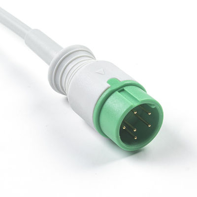 Grey Compatible IVY 5Lead ECG Cable AHA Snap 1m 3.0 diameter