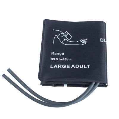 Double Tube Large Adult NIBP Cuff Bladderless 35.5-46cm Nylon Cuff