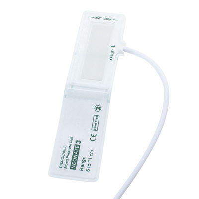 Single Tube Size 3 6-11cm Disposable Neonate NIBP Cuff Shelf Life 24 months Latex-free