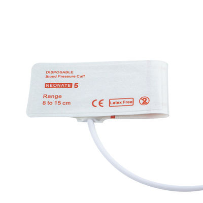 Single Tube Size 5 8-15cm Disposable Neonate NIBP Cuff with Hose Length 20cm