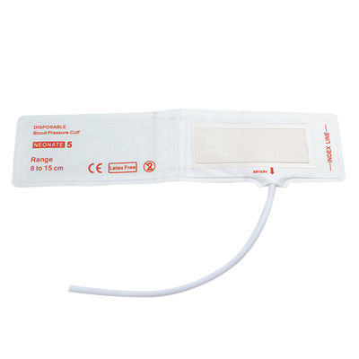 Single Tube Size 5 8-15cm Disposable Neonate NIBP Cuff with Hose Length 20cm