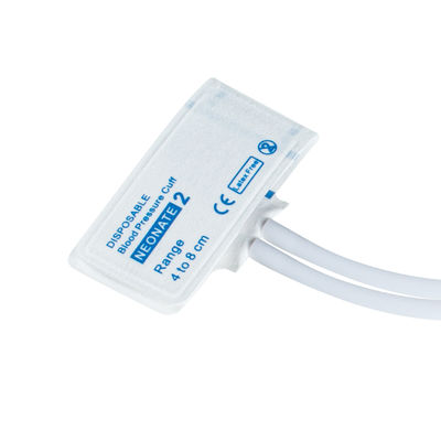 Double Tube Disposable Neonate NIBP Cuff Size 2 4-8cm 24 Months Shelf Life