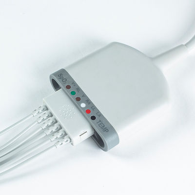 Compatible for Multimed 6 Pod Patient Cable 3.5M 6Lead ECG with SpO2/Temperature/ECG Fucntion