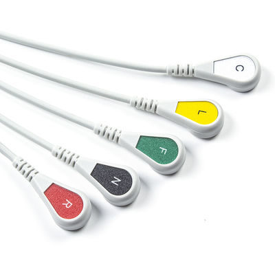 Compatible ECG Cable 5 Leads For Medetec Cardiac Monitor ECG England IEC Snap