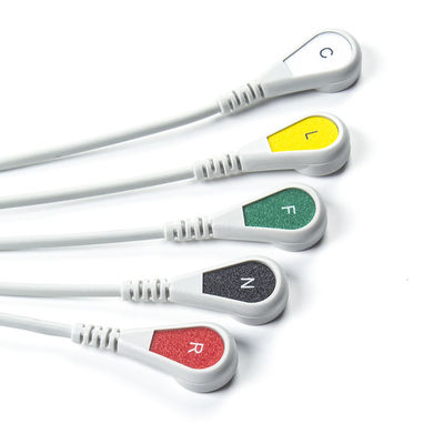 Compatible ECG Cable 5 Leads For Medetec Cardiac Monitor ECG England IEC Snap