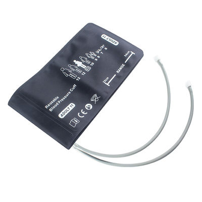 Welch Allyn Adult Double Dual tube NIBP Cuff 25 - 34cm 508243 REUSE-11-2MQ Twist-Lock Connector FlexiPort Blood Pressure monitor Cuff