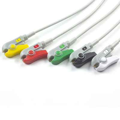 S-iemens Patient Cable ECG 5 Lead S-iemens IEC Grabber ECG Lead for Adult or Pediatric in Grey