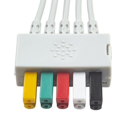 Siemens Patient Cable ECG 5 Lead Siemens IEC Grabber ECG Lead for Adult or Pediatric in Grey