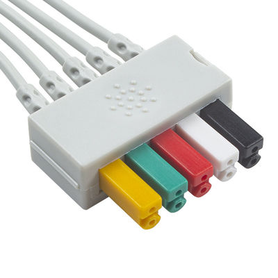 Siemens Patient Cable ECG 5 Lead Siemens IEC Grabber ECG Lead for Adult or Pediatric in Grey
