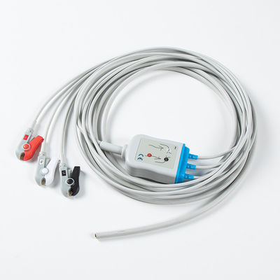 Semi-finished 3Lead AHA Grabber ECG Leadwires without Connector